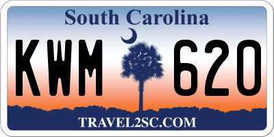 SC license plate KWM620