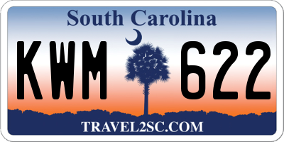 SC license plate KWM622