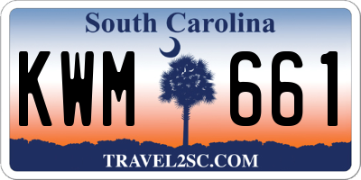 SC license plate KWM661