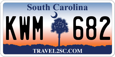 SC license plate KWM682