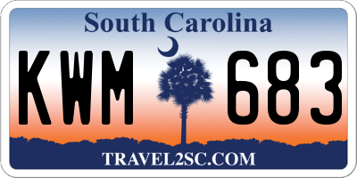 SC license plate KWM683