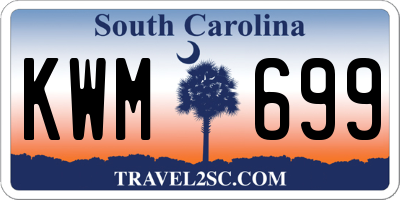 SC license plate KWM699