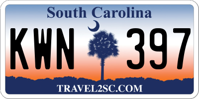 SC license plate KWN397