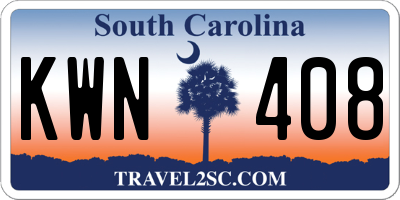 SC license plate KWN408