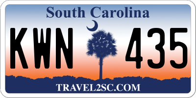 SC license plate KWN435