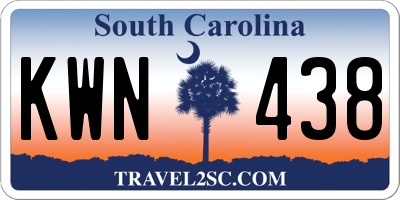 SC license plate KWN438