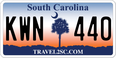 SC license plate KWN440
