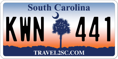 SC license plate KWN441