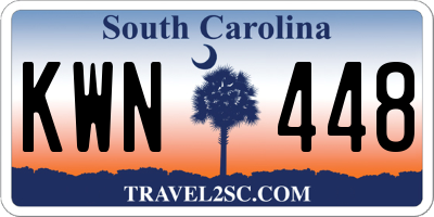 SC license plate KWN448