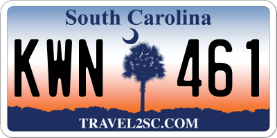 SC license plate KWN461