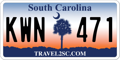 SC license plate KWN471