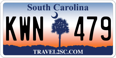 SC license plate KWN479