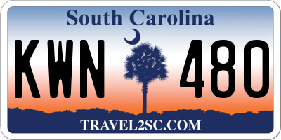 SC license plate KWN480