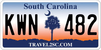 SC license plate KWN482
