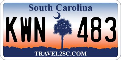 SC license plate KWN483