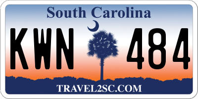 SC license plate KWN484