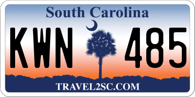 SC license plate KWN485