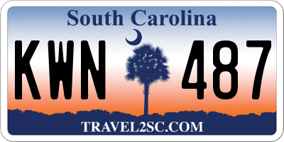 SC license plate KWN487
