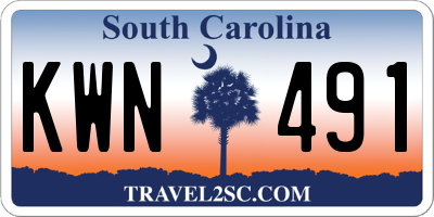 SC license plate KWN491