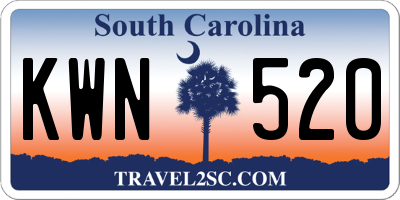 SC license plate KWN520