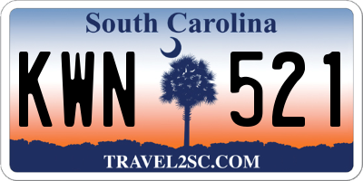 SC license plate KWN521