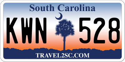 SC license plate KWN528