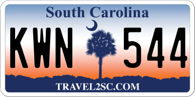 SC license plate KWN544