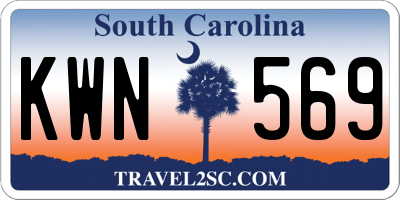 SC license plate KWN569