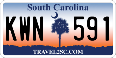 SC license plate KWN591