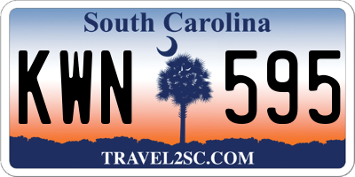 SC license plate KWN595