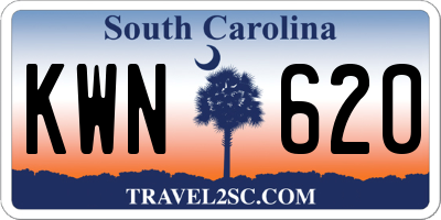 SC license plate KWN620