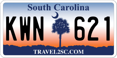 SC license plate KWN621