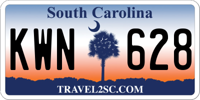 SC license plate KWN628