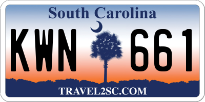 SC license plate KWN661
