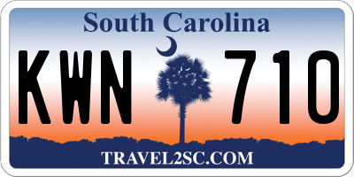 SC license plate KWN710