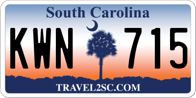 SC license plate KWN715