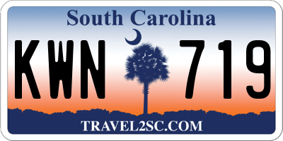 SC license plate KWN719