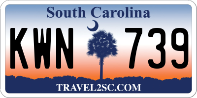 SC license plate KWN739