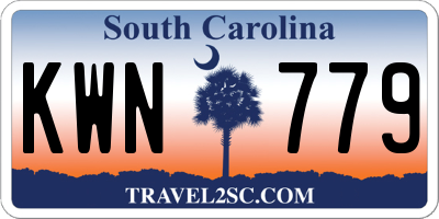 SC license plate KWN779