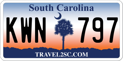 SC license plate KWN797