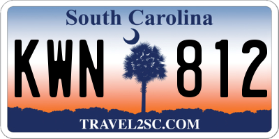 SC license plate KWN812