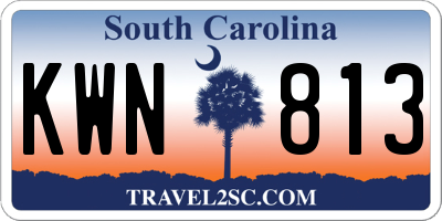 SC license plate KWN813