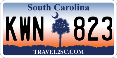 SC license plate KWN823