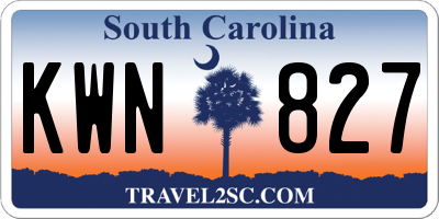 SC license plate KWN827