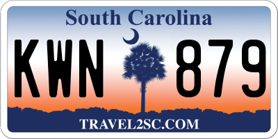 SC license plate KWN879
