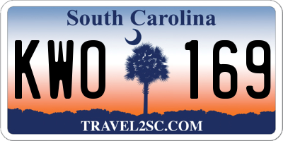 SC license plate KWO169