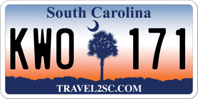 SC license plate KWO171