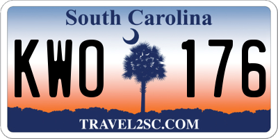 SC license plate KWO176