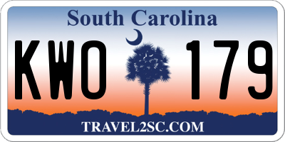 SC license plate KWO179