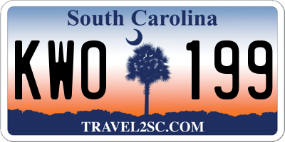 SC license plate KWO199